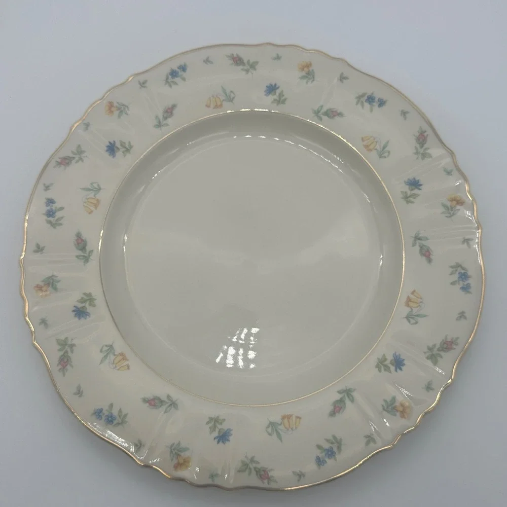 Vintage Syracuse China Suzanne Federal Shape Dinner Plates Set of 4 10in